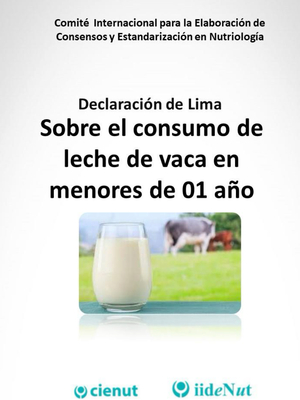 Sobre el consumo de leche de vaca en menores de 01 año.