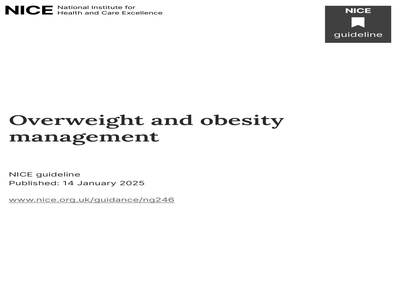 Overweight and obesity management guideline